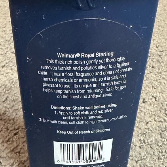 Weiman Royal Sterling Silver Polish Tarnish Preventing 8 oz 1/2 Full - Picture 2 of 2